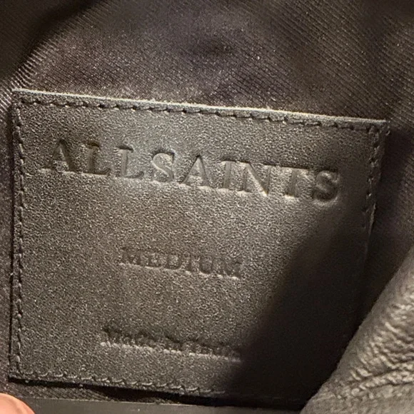 All Saints Black Perfect Leather Jacket - Picture 4 of 6